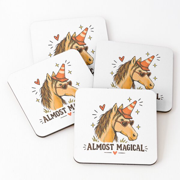 Item preview,  Almost Magical Funny Horse Traffic Cone Unicorn  designed and sold by Brasovbit.
