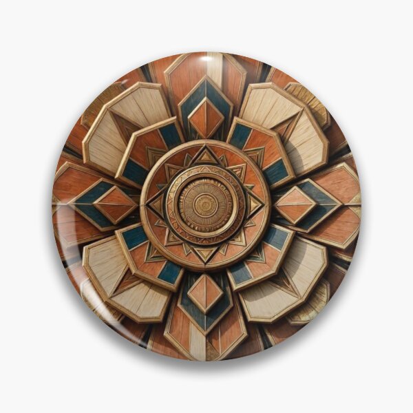 Item preview, 3D Geometric Wooden Mandala Lotus Flower Layered Art Deco Wall Relief designed and sold by Dogandesighn.