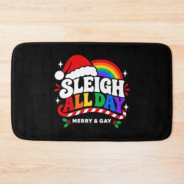 Item preview, Sleigh All Day – Merry & Gay Pride Christmas designed and sold by Small Revolutions.