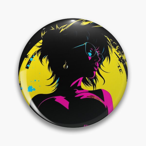 Item preview, Retro 80s Pop Art Cyber Noir Woman Graphic designed and sold by ERODED SELF.