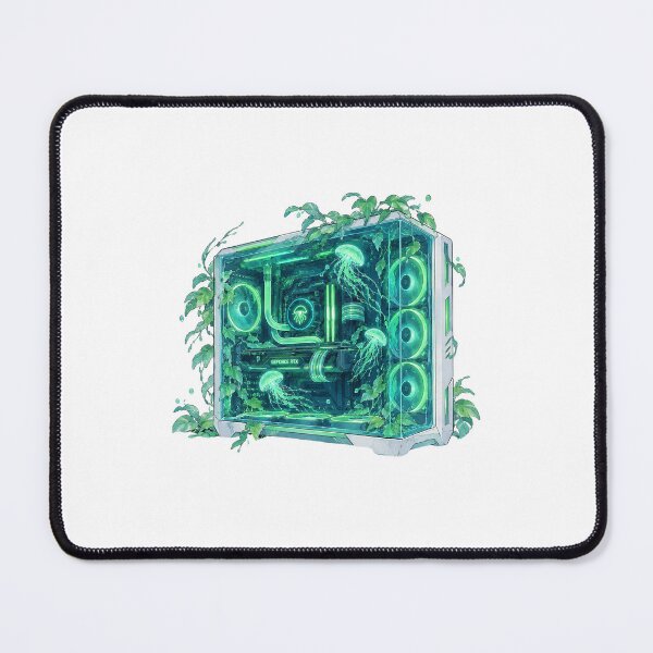 Item preview, Bioluminescent Jellyfish Terrarium Gaming PC designed and sold by DanisPixieArt.