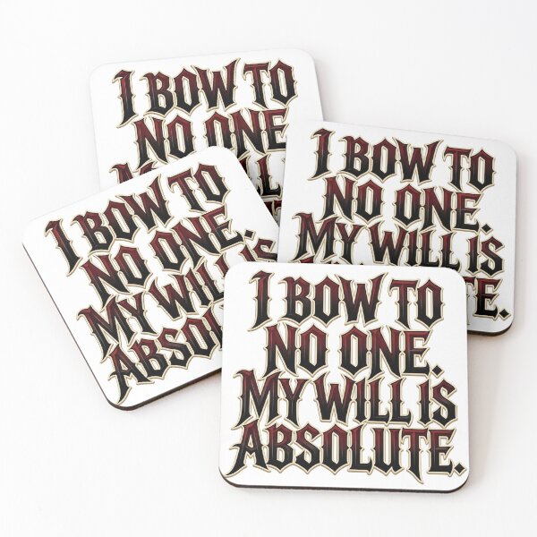 Item preview, I Bow To No One My Will Is Absolute - Dark Gothic Motivational Typography designed and sold by Plot Twist Supply.