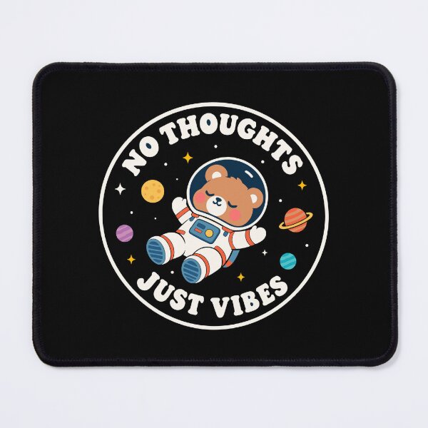 Item preview, No Thoughts Just Vibes Astronaut Bear designed and sold by teeperfect.