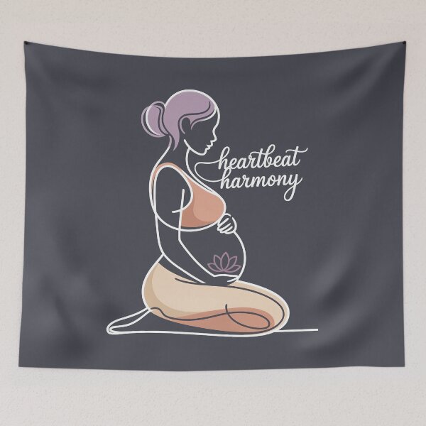 Item preview, Heartbeat Harmony Purple Peach Cream Piece designed and sold by 108stillness.