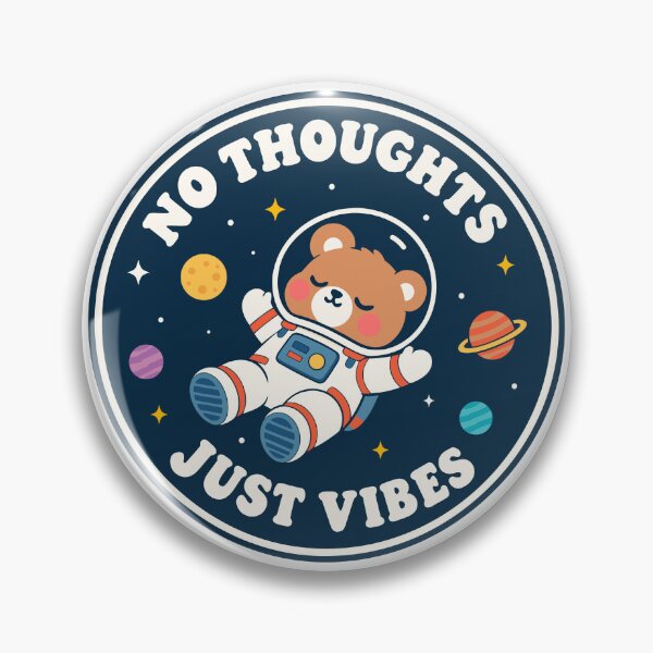 Item preview, No Thoughts Just Vibes Astronaut Bear designed and sold by teeperfect.