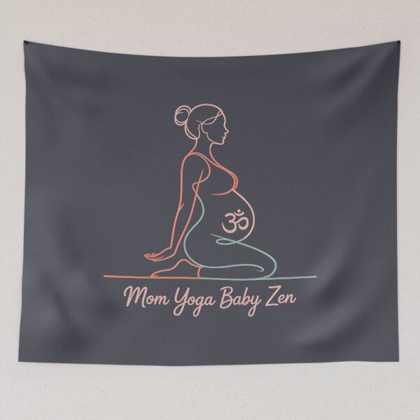 Item preview, Mom Yoga Baby Zen Orange Green Tranquil Piece designed and sold by 108stillness.