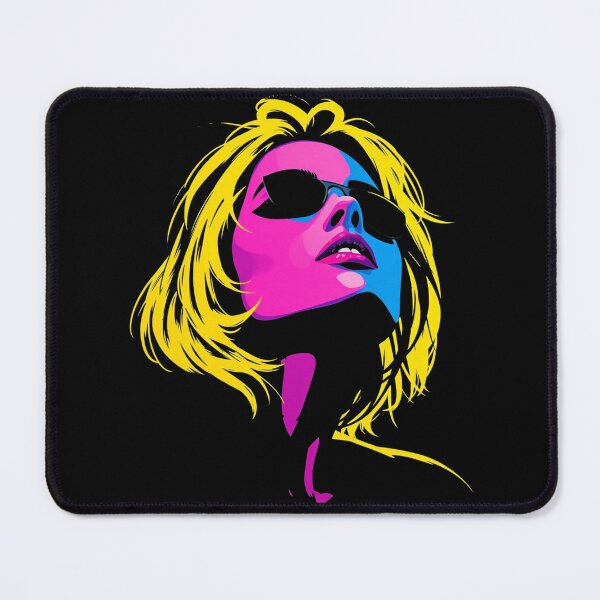 Item preview, 80s Retrowave Blonde Hair Silhouette Graphic designed and sold by ERODED SELF.