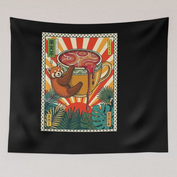 Item preview, Fruit Tea Slow Red Panda Wildlife Lover designed and sold by FolkGraphics.
