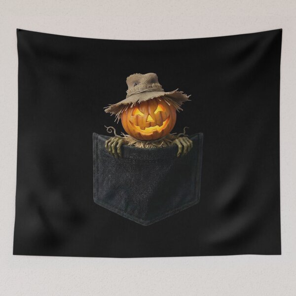 Item preview, Pumpkin Scarecrow Pocket Design – Spooky Halloween designed and sold by SideKickCreates.