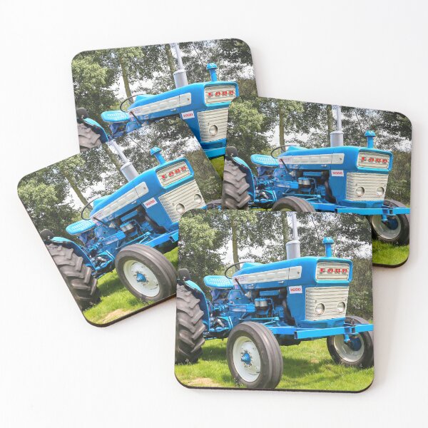 Item preview, 1967 Ford Super Dexta 3000 — Classic British Tractor, Grey & Blue designed and sold by Peter Kraaibeek Art Gallery.
