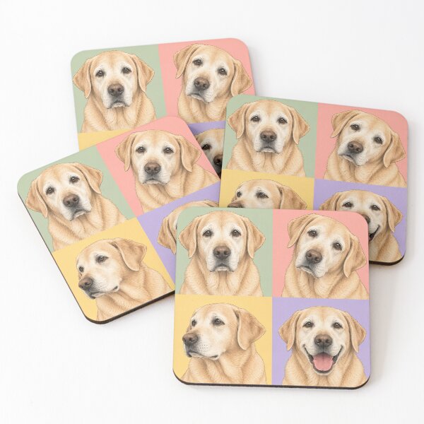 Item preview, Senior Yellow Lab Pop Art Portrait designed and sold by pixiedustpaint.
