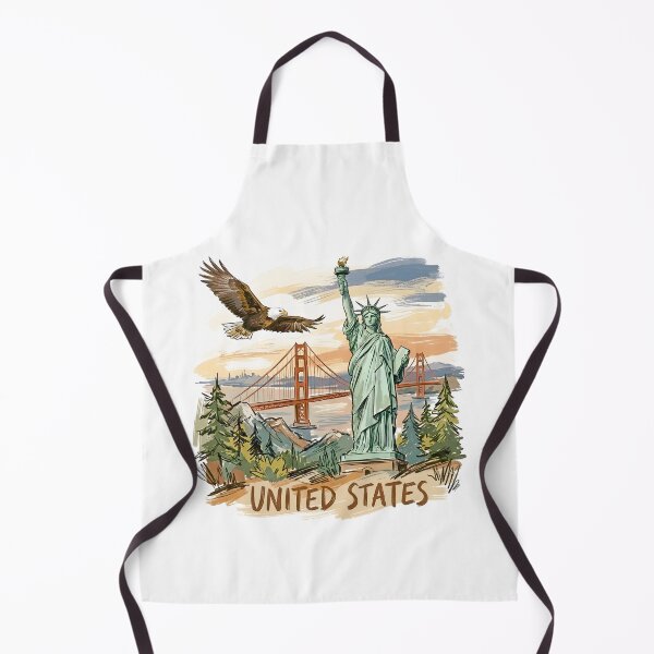 Item preview, Bald Eagle, Statue of Liberty and Golden Gate designed and sold by EdwinkOne.