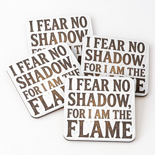 Item preview, I Fear No Shadow For I Am The Flame - Motivational Warrior Typography designed and sold by Plot Twist Supply.
