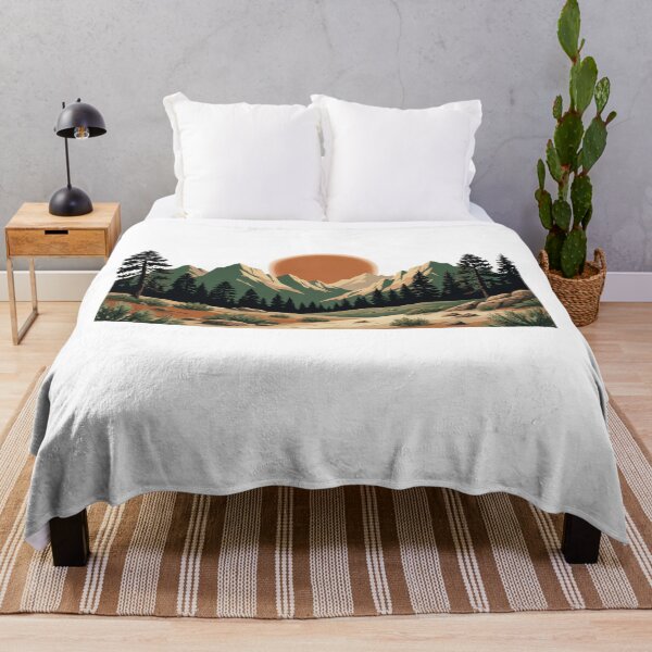 Item preview, Retro Mountain Landscape, Minimalist Nature and Outdoor Adventure Art designed and sold by Mr-Satos.