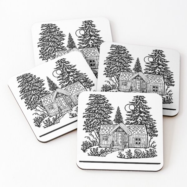 Item preview, Woodland Cabin in the Pine Forest designed and sold by Miss Robot Shop.