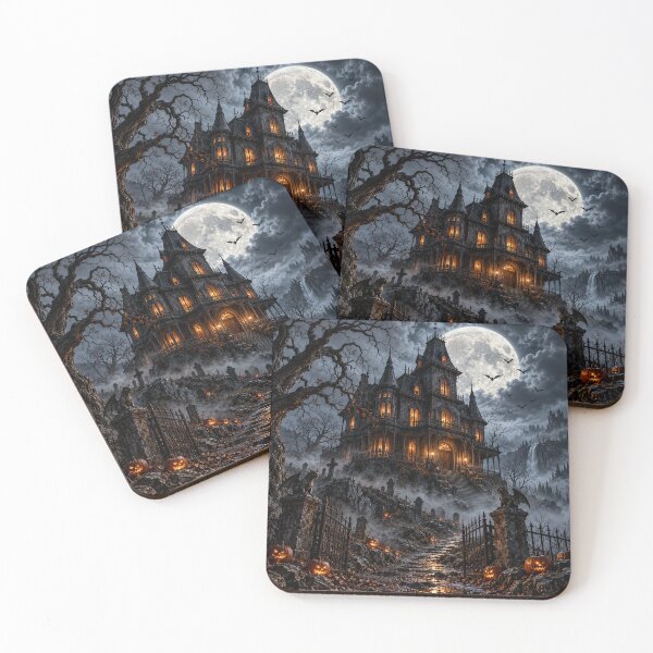Item preview, Haunted Victorian Mansion Under the Full Moon designed and sold by Kate1art.