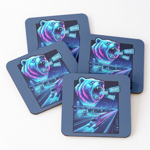 Item preview, Synthwave Trucker & Bear Hologram designed and sold by NomadForge.