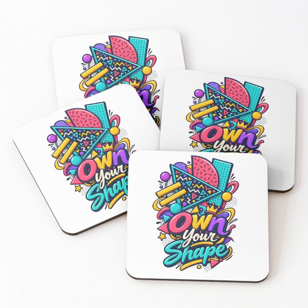 Item preview, Own Your Shape Retro 90s Memphis Design Colorful Geometric Self Love Confidence Typography designed and sold by stillhereworks.