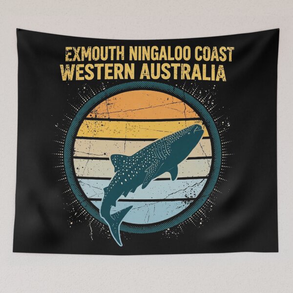 Item preview, Exmouth Ningaloo Coast Whale Shark Retro Sunset designed and sold by Yellowriversss.