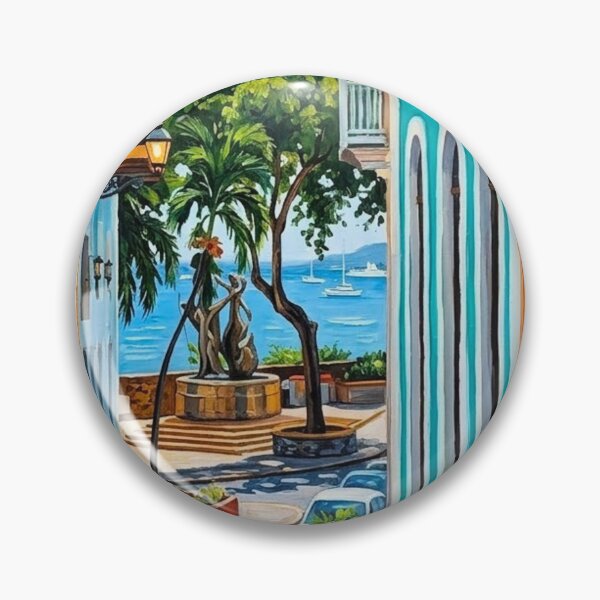 Item preview, Old San Juan colorful painting designed and sold by Puerto Rico paintings.