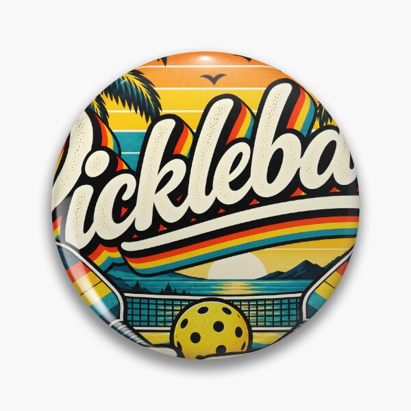 Item preview, Tropical Pickleball Life Retro Sunset designed and sold by JAZZY-DESIGN.