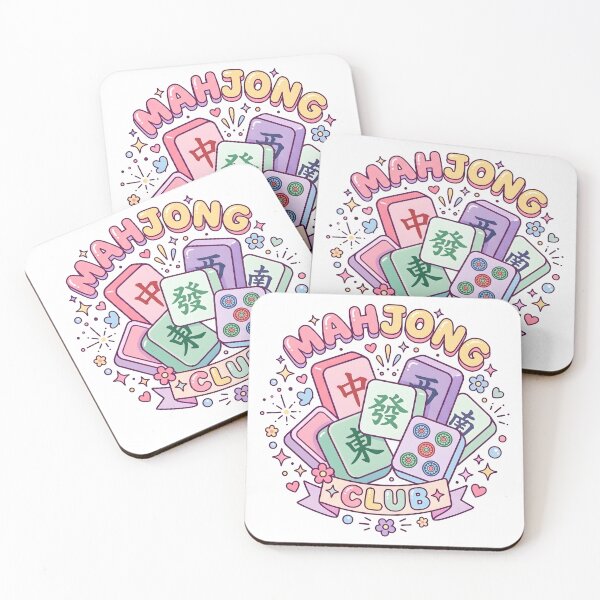 Item preview, Cute Pastel Kawaii Mahjong Girls Club Game Tiles designed and sold by Leonardo Palumbo.