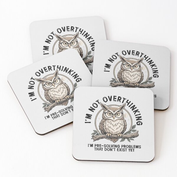 Item preview, Funny Overthinking Owl Shirt Anxiety Humor Tee Introvert Gift Sarcastic Meme Graphic Shirt designed and sold by LessIsLoud.