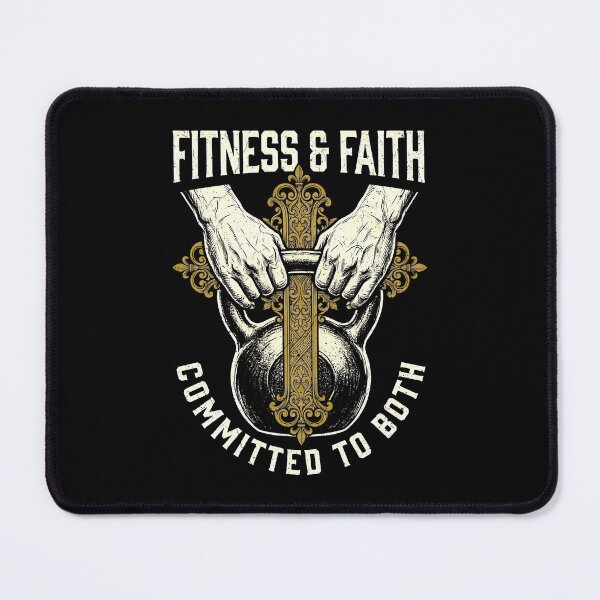 Item preview, Faith Fitness Committed To Both Christian Workout Kettlebell designed and sold by GrandeDuc.