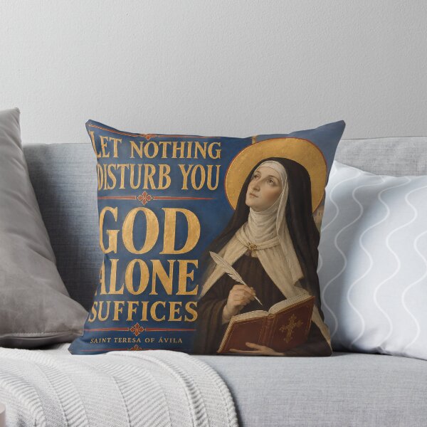 Item preview, Saint Teresa of Ávila – Let Nothing Disturb You, God Alone Suffices | Catholic Inspirational Religious Art designed and sold by Crux Fidelis.