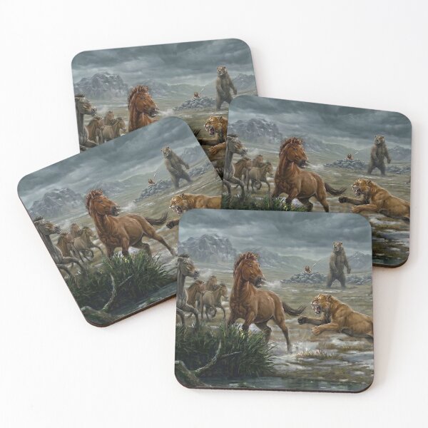 Item preview, Pleistocene Megafauna Ancient Hunting Scene  designed and sold by 1guy1girl.