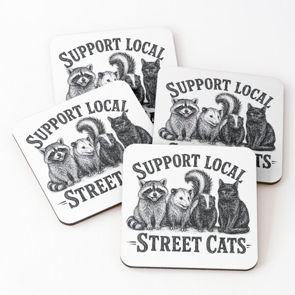 Item preview,  Copy of Support Local Street Cats Raccoon Opossum Skunk Grunge Animal  designed and sold by Brasovbit.