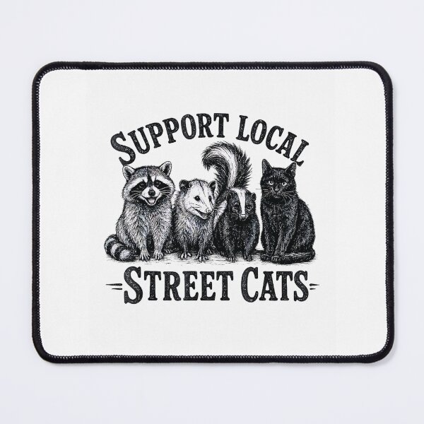 Item preview, Copy of Support Local Street Cats Raccoon Opossum Skunk Grunge Animal designed and sold by Brasovbit.