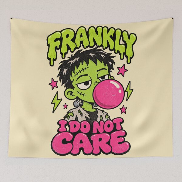 Item preview, Frankly I Do Not Care Frankenstein Bubblegum Halloween Cute Graphic designed and sold by Yellowriversss.