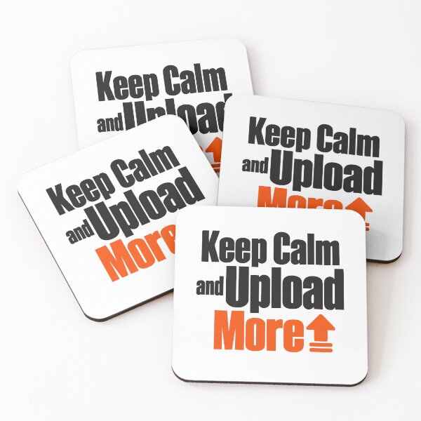 Item preview, Keep Calm and Upload More Bold Orange Typography Tech Humor designed and sold by ThreadQuirk.
