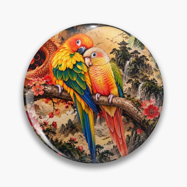 Item preview, Baby Fei Long & Shenron | Colorful Lovebirds and Chinese Dragons Fantasy designed and sold by Fei Long Design Hub.