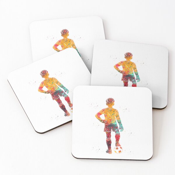 Item preview, Boy Soccer Goalkeeper Watercolor Art designed and sold by Liededrom..