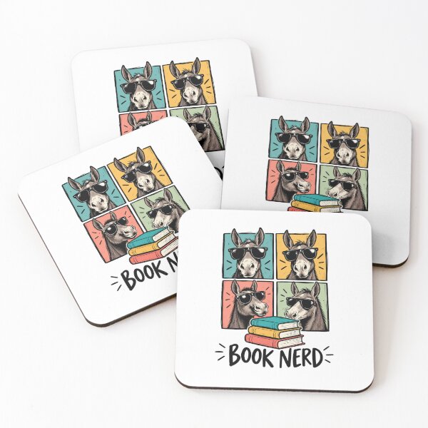 Item preview, Book Nerd Funny Donkey Reading designed and sold by Colorful-Garden.