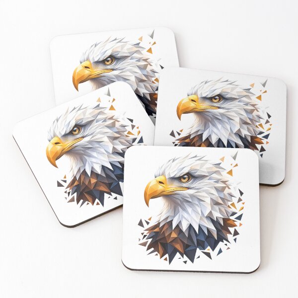 Item preview, Bald Eagle Low Poly Geometric Art American Eagle Head Patriotic USA Wildlife Nature Gift designed and sold by stillhereworks.