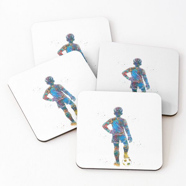 Item preview, Boy Soccer Goalkeeper Watercolor Art designed and sold by Liededrom..