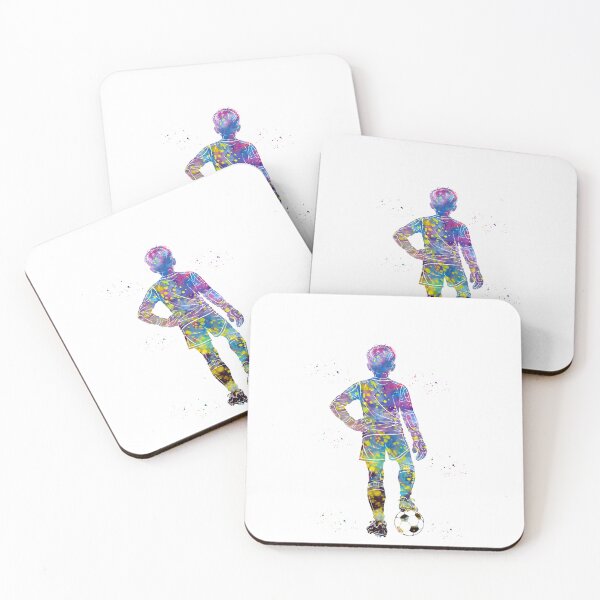 Item preview, Boy Soccer Goalkeeper Watercolor Art designed and sold by Liededrom..