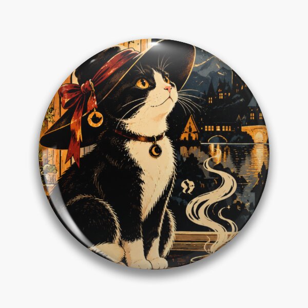 Item preview, Witchy Black Cat in a Magical Library designed and sold by AbstractAuraArt.