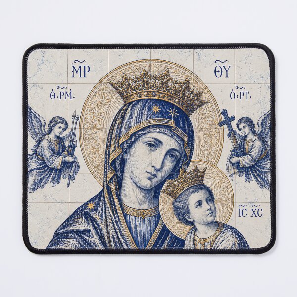 Item preview, Our Lady of Perpetual Help – Byzantine Marian Icon Catholic Religious Art designed and sold by Crux Fidelis.
