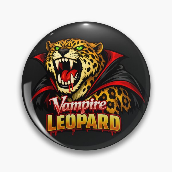 Artikelvorschau, Vampirleopard – Illustration eines gotischen Halloween-Monsters entworfen und verkauft von ROARSOME DESiGNS.
