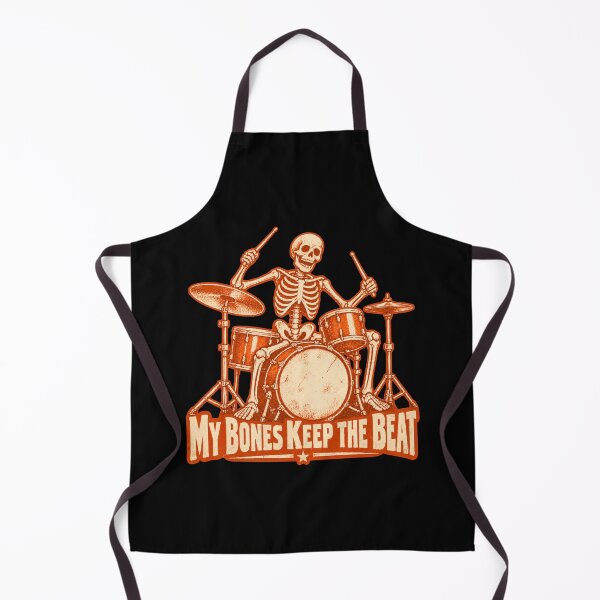 Item preview, My Bones Keep the Beat Skeleton Drummer Retro Music Humor designed and sold by ThreadQuirk.