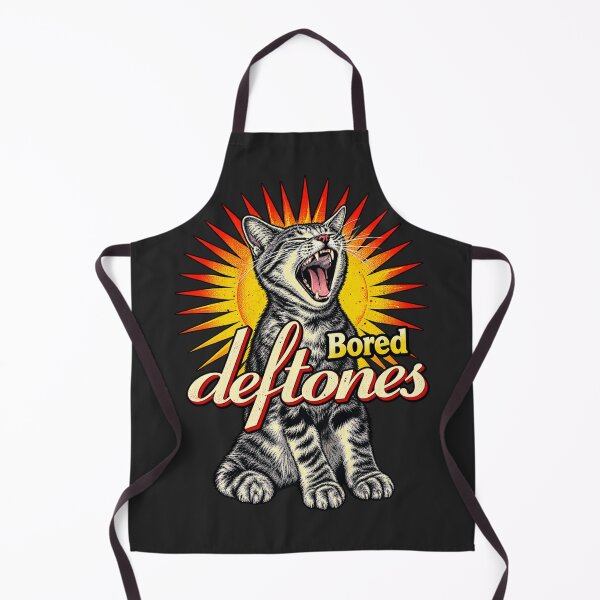 Item preview, Deftones Bored Cat Yawning Sunburst Alternative Rock Band Tribute Black Background designed and sold by Cuiroblinda.