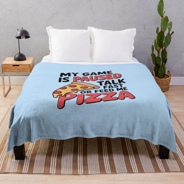 Item preview, My Game Is Paused – Funny Gaming Pizza Quote designed and sold by Jollys-ArtShop.
