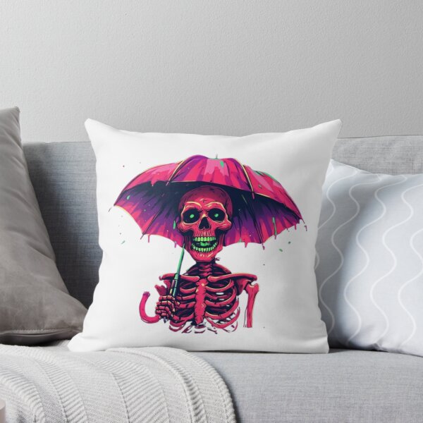 Item preview, Spooky Crimson Skeleton with Colorful Umbrella Art designed and sold by AWADHESH  CHAURASIA.