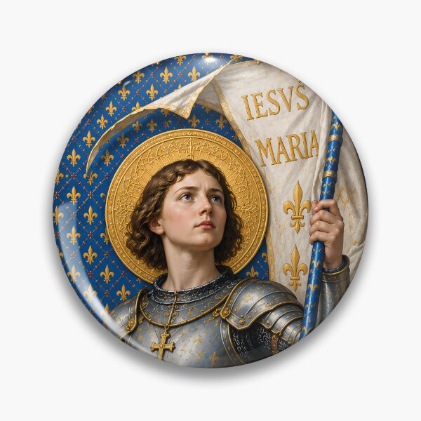 Item preview, Saint Joan of Arc Gothic Catholic Art Print | Medieval French Warrior Saint | Sacred Christian Wall Decor designed and sold by Crux Fidelis.