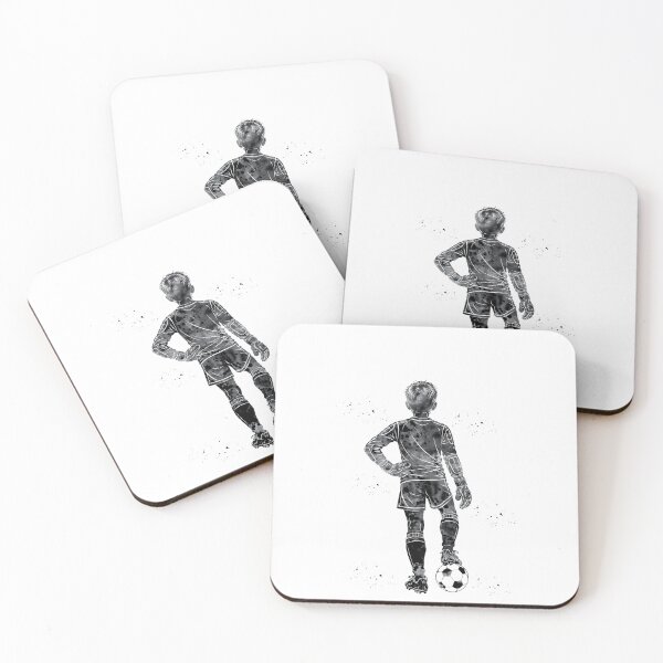 Item preview, Boy Soccer Goalkeeper Watercolor Art designed and sold by Liededrom..