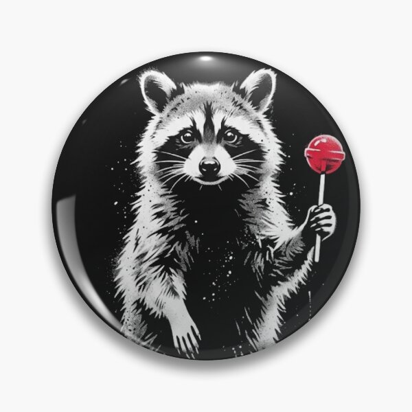 Item preview, racoon designed and sold by Why Not Art.